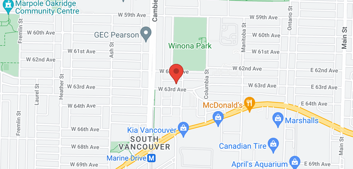 map of 423 W 63RD AVENUE